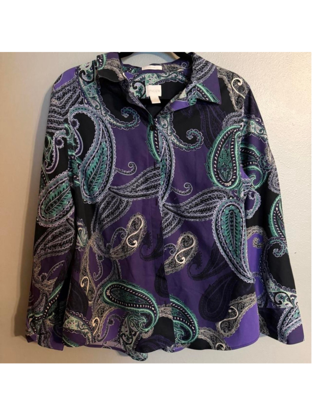Bold paisley statement button down
